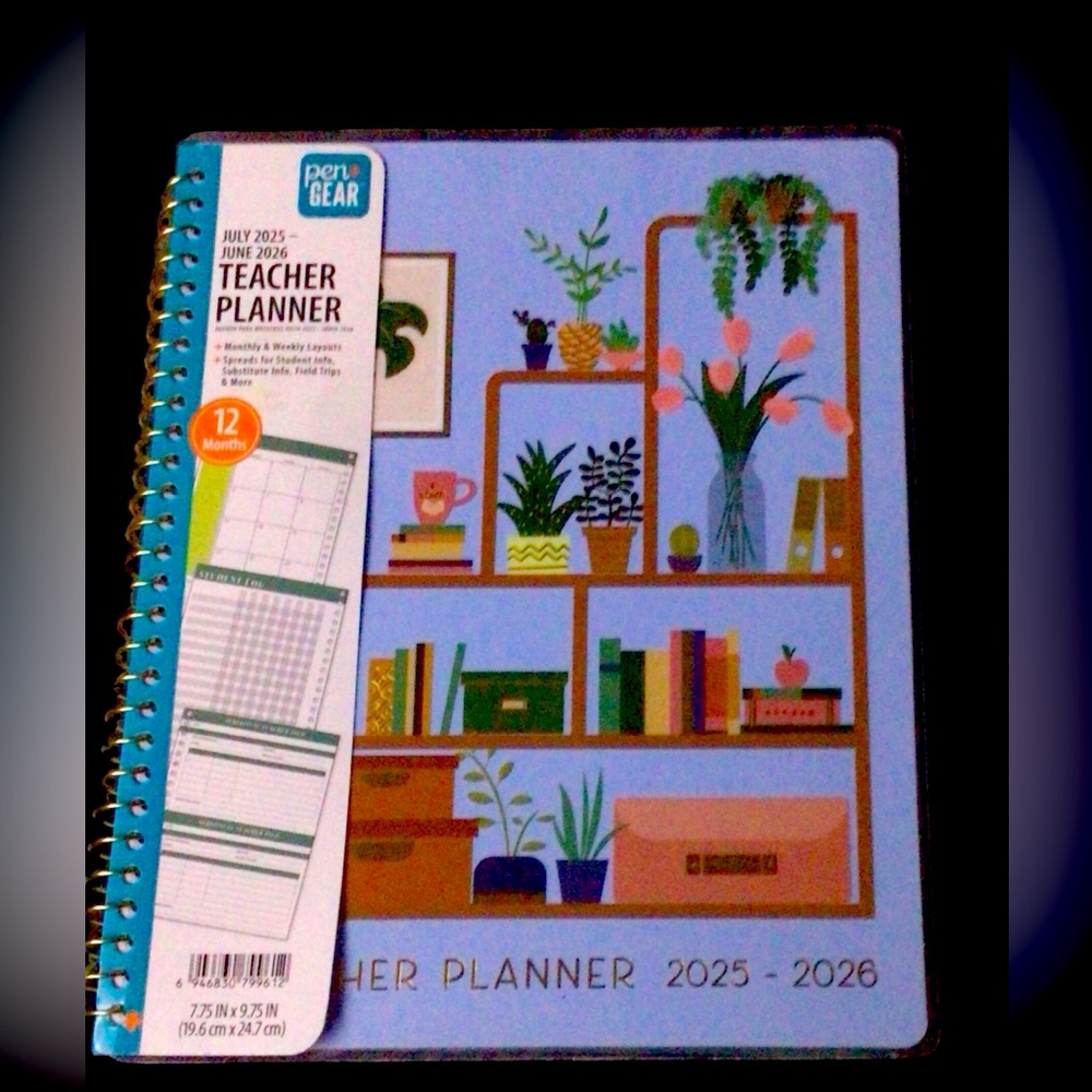 Pen + Gear Blue Teacher Planner 2025-2026